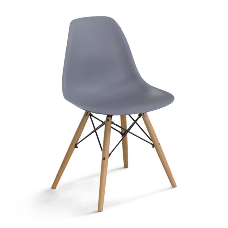 Gray Mid-Century Side Chair (Set of 2) F742889
