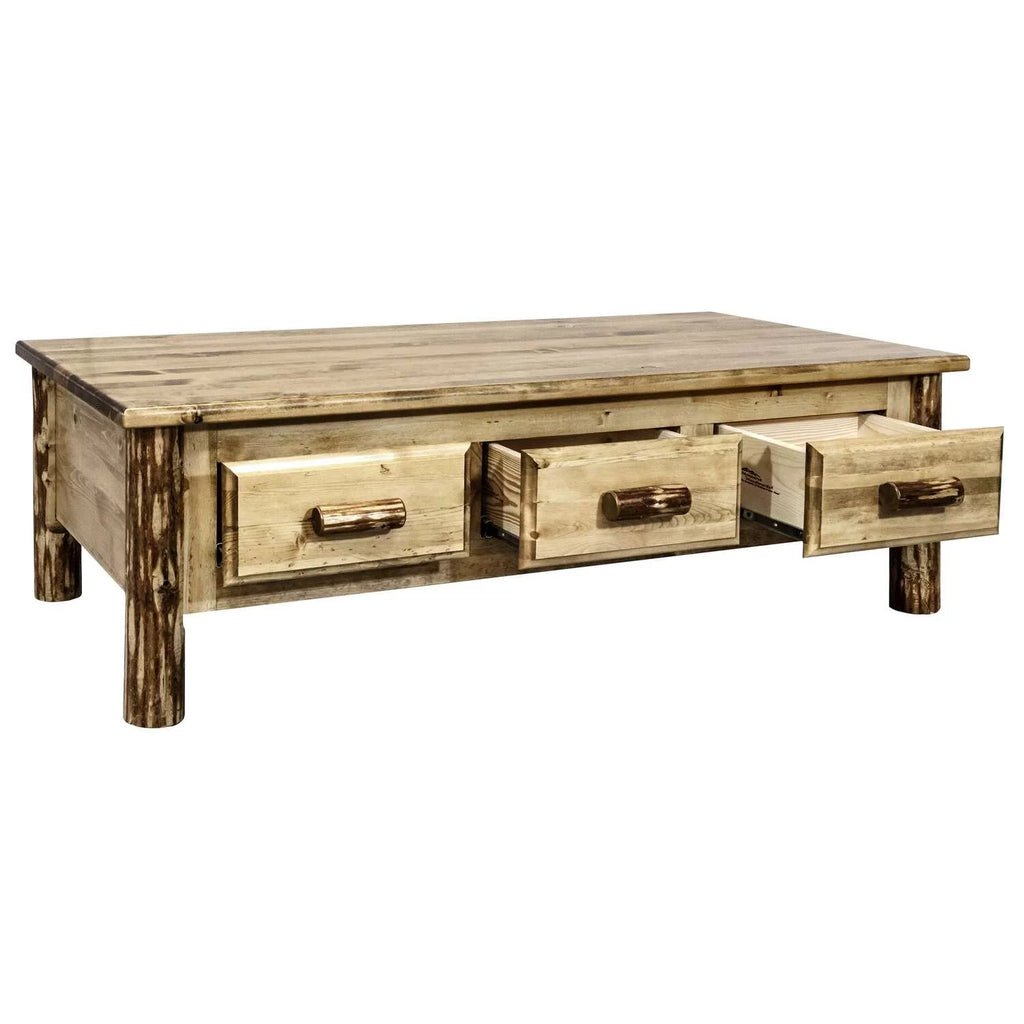 Brown Lacquered Wood Coffee Table Z9563
