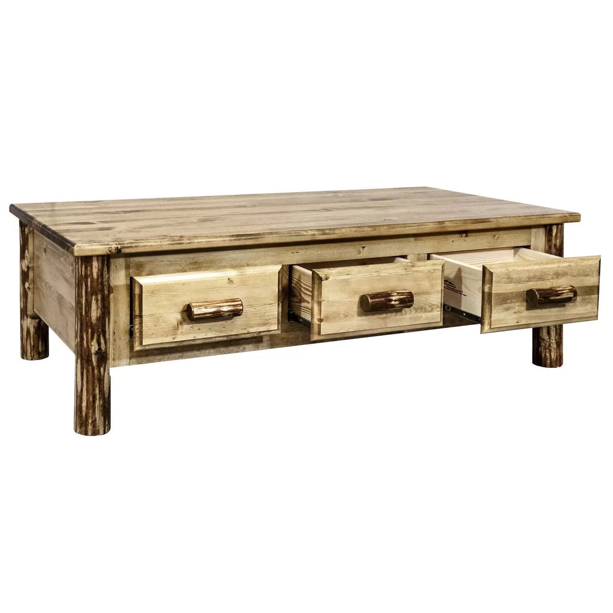 Brown Lacquered Wood Coffee Table Z9563
