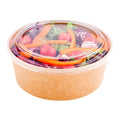 Clear Plastic Lid for 44 oz Bio Salad Container - 200ct Box F8433