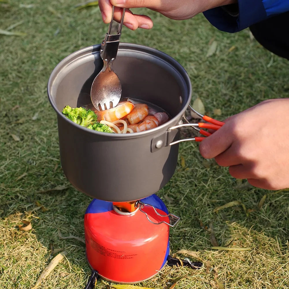 Camping Cookware Set with Cooking Pots T4257