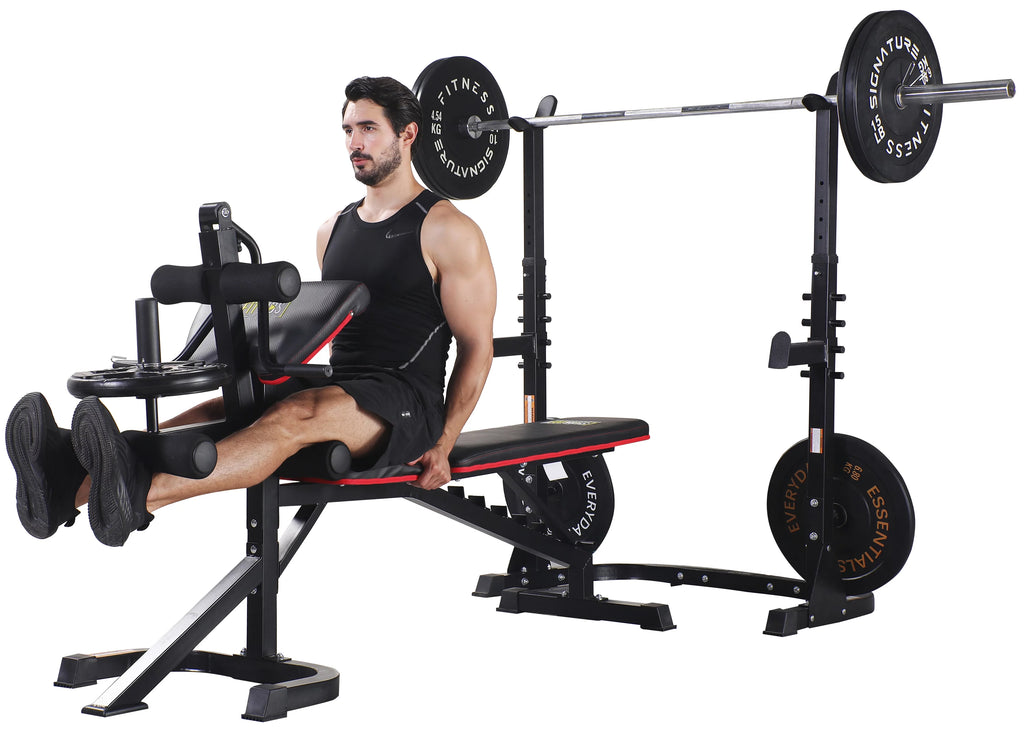 Adjustable Olympic Workout Bench with Squat Rack V33796