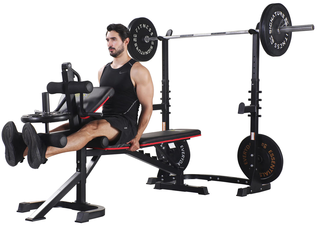 Adjustable Olympic Workout Bench with Squat Rack V33796