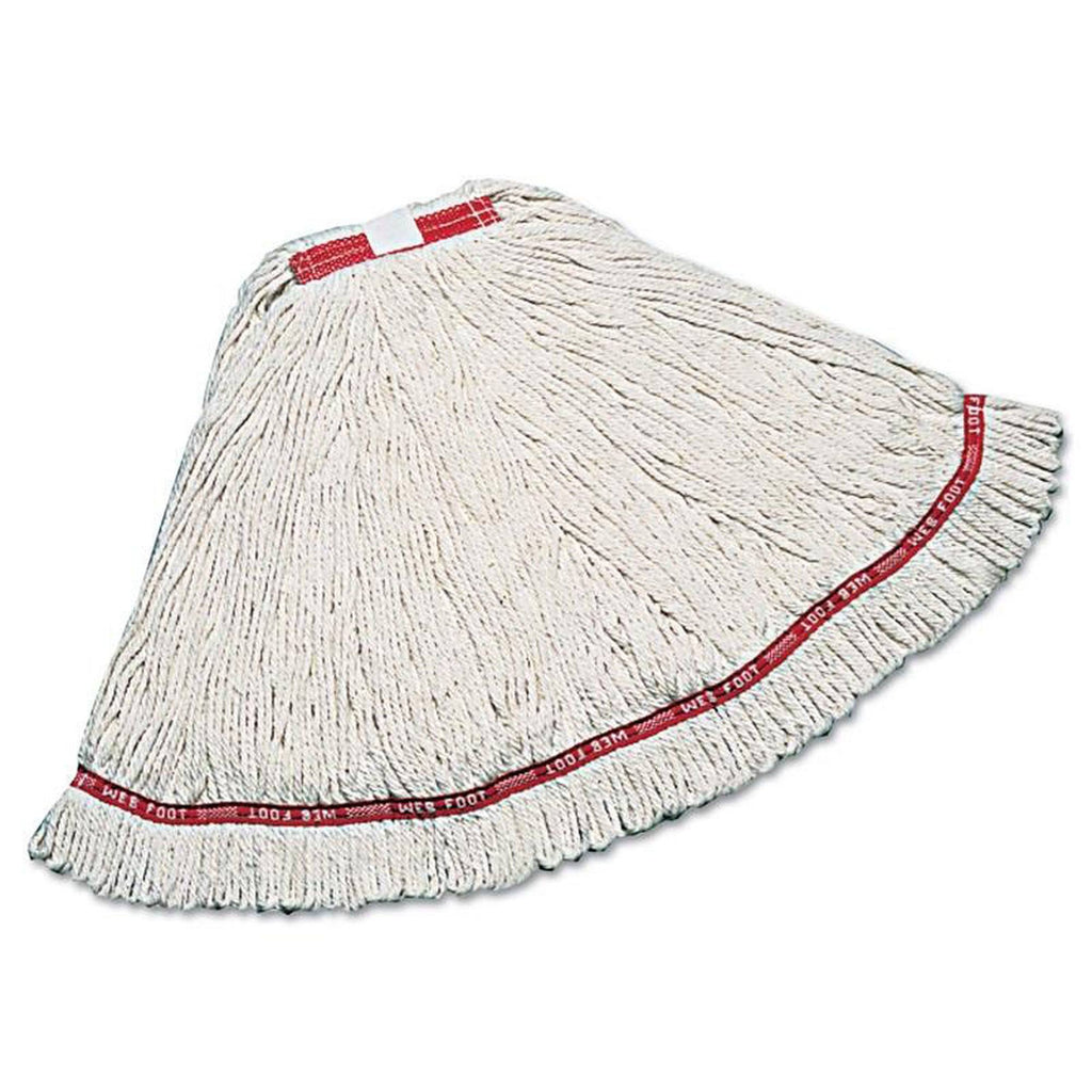 Cotton/Synthetic Wet Mop, White, Medium, 6/Carton Z276