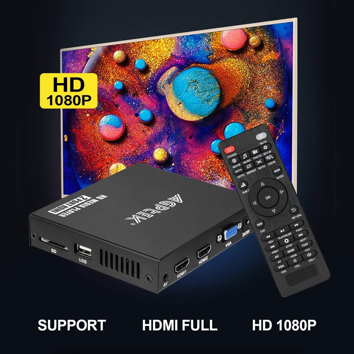 1080P Media Player with Dual HDMI Outputs Z370735