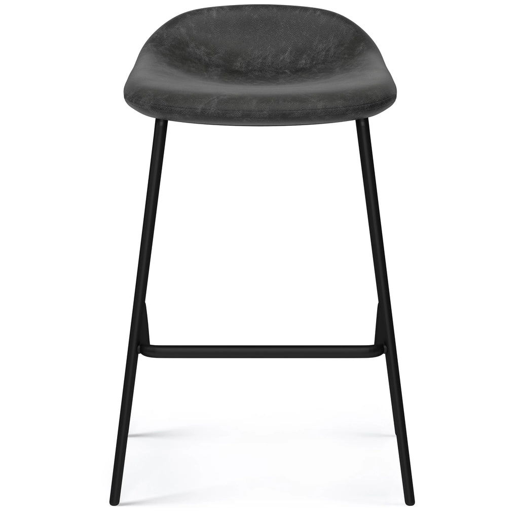 Charcoal Grey Faux Leather Height Stool R56702