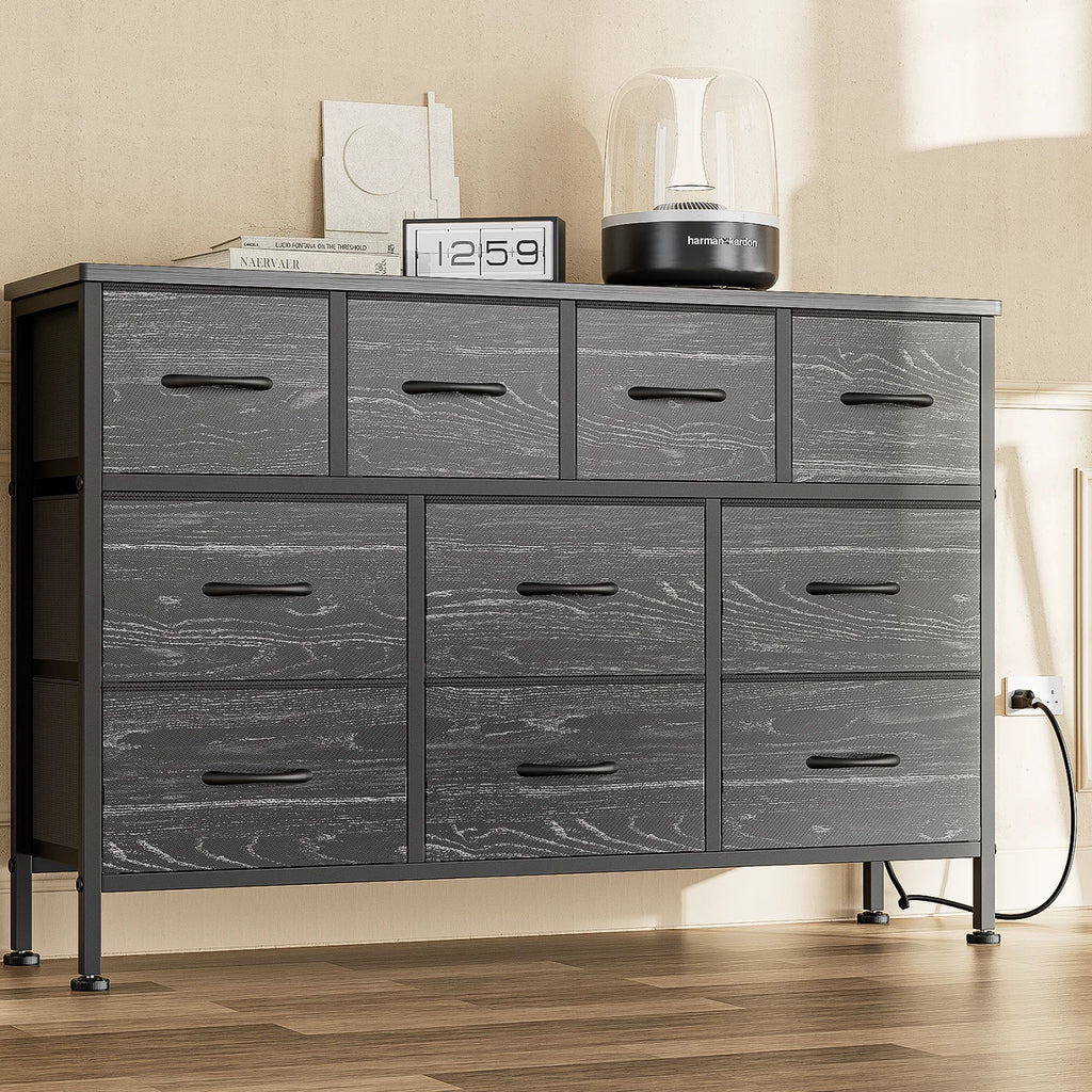 Brown 10 Drawer Fabric Dresser H76183