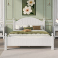 White Solid Wood Platform Bed Queen J751070