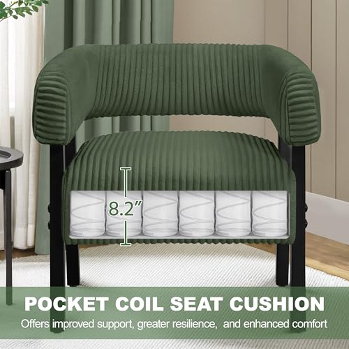Beige Corduroy Accent Chair Set of 2 G576828