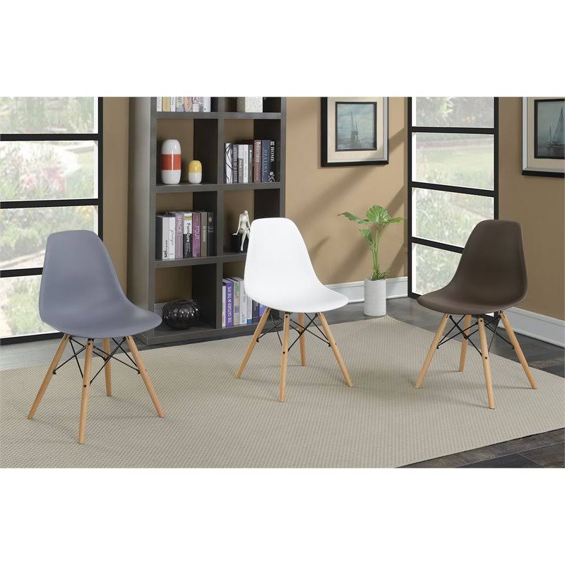 Gray Mid-Century Side Chair (Set of 2) F742889