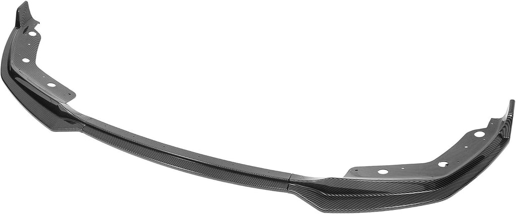 Black Front Bumper Lip Splitter Set Carbon Fiber Pattern V2617