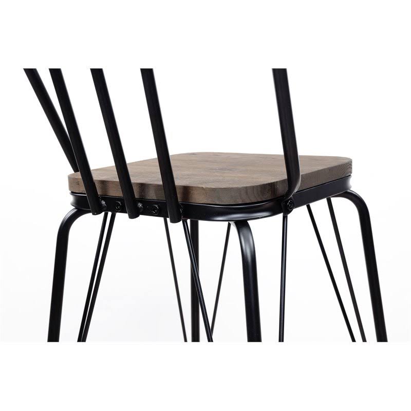 Black Metal Windsor Bar Stool (Set of 2) Z7382