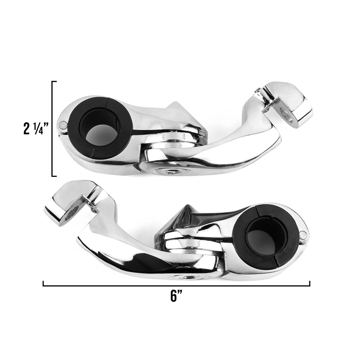 Chrome Angled Adjustable Highway Foot Peg Mounting Kit, 1 Pair Q47882