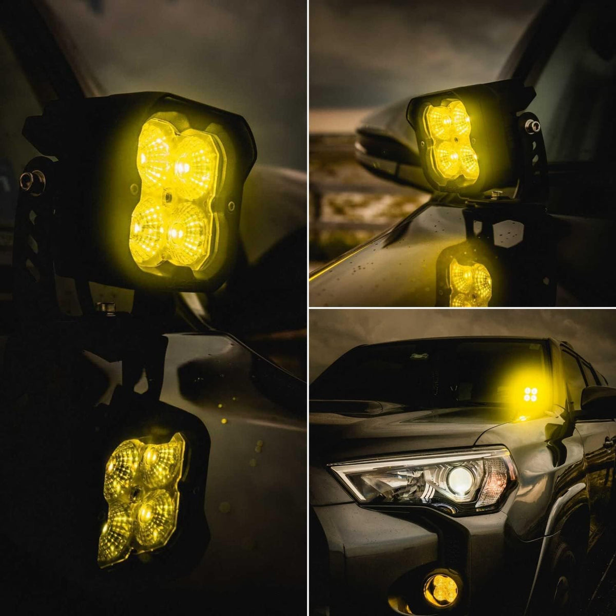 Yellow 3 inch LED Pods Flood Beam Off Road 36W, Pair K99639
