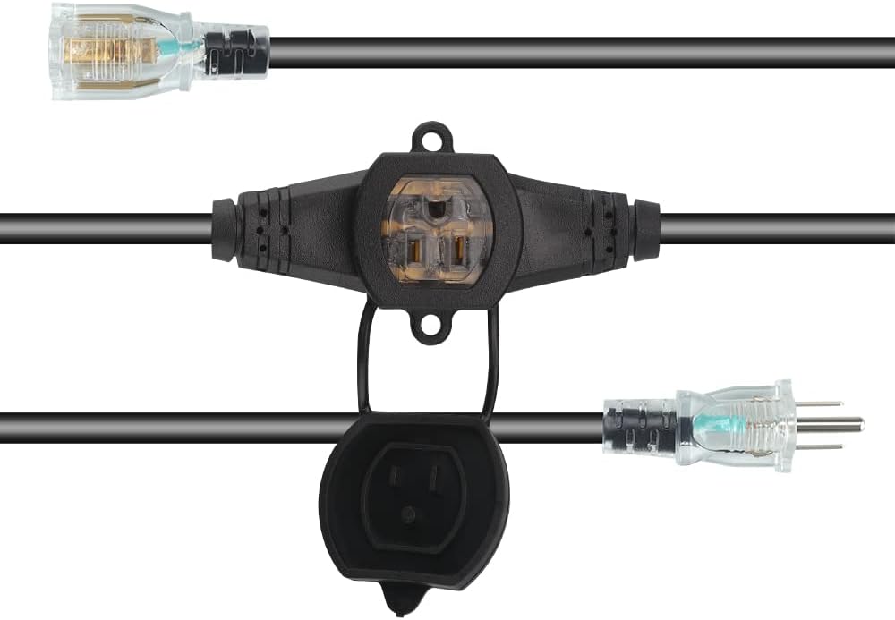 50FT 12 Gauge Indoor/Outdoor Power Extension Cord with Eleven Outlet N59214