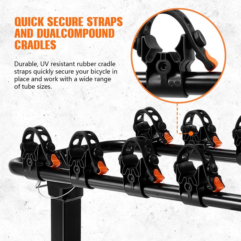 4 Bike Rack Bicycle Carrier with 2x22 Hitch Receiver Z284