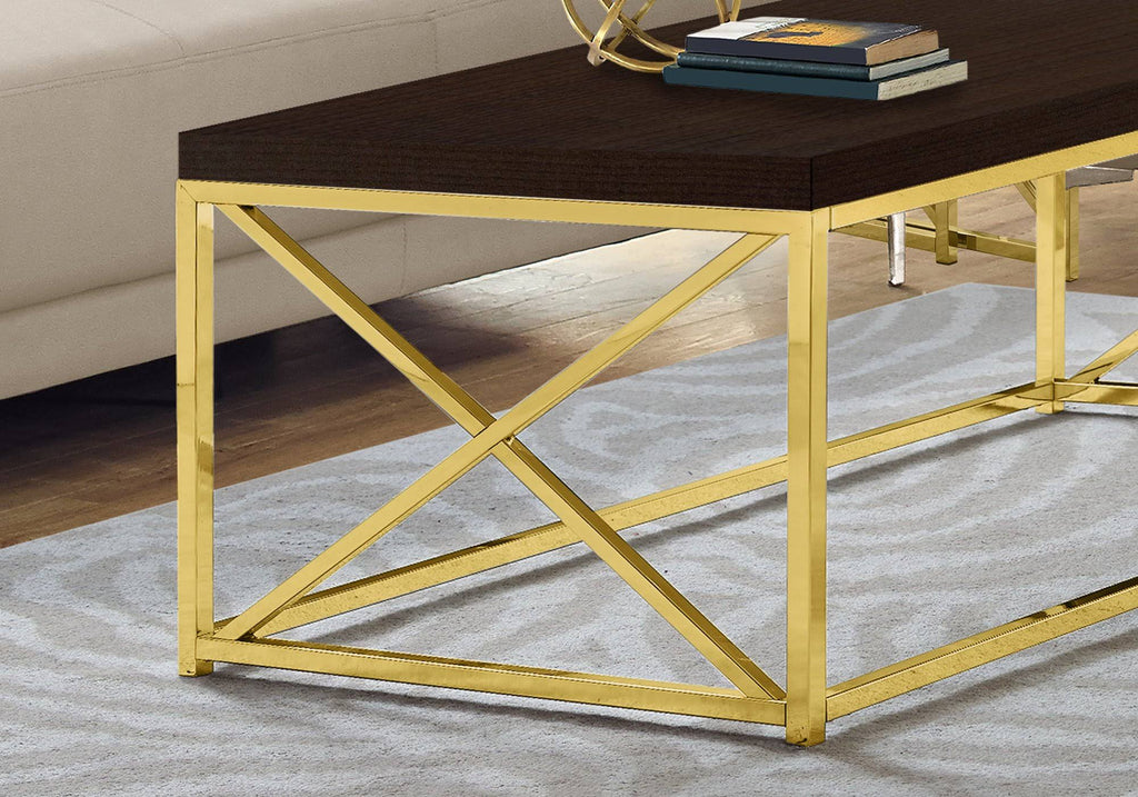 Cappuccino and Gold Coffee Table I90266