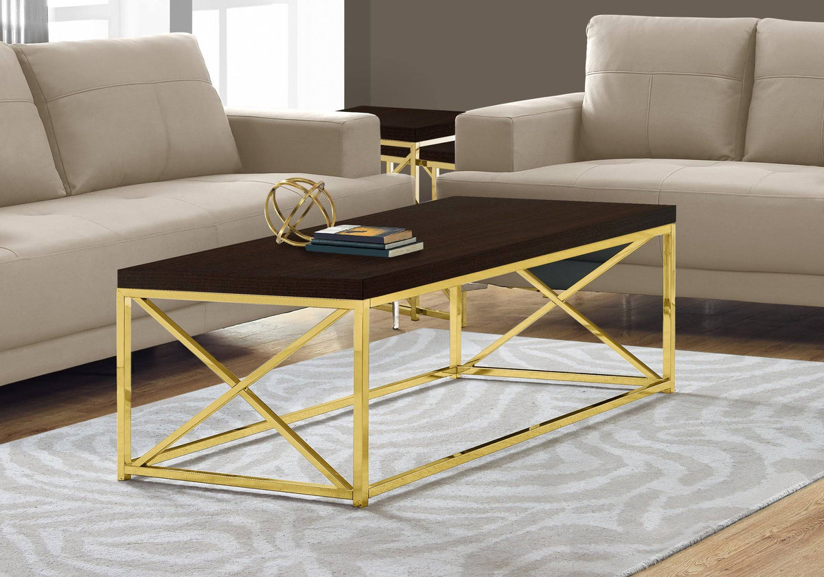 Cappuccino and Gold Coffee Table I90266