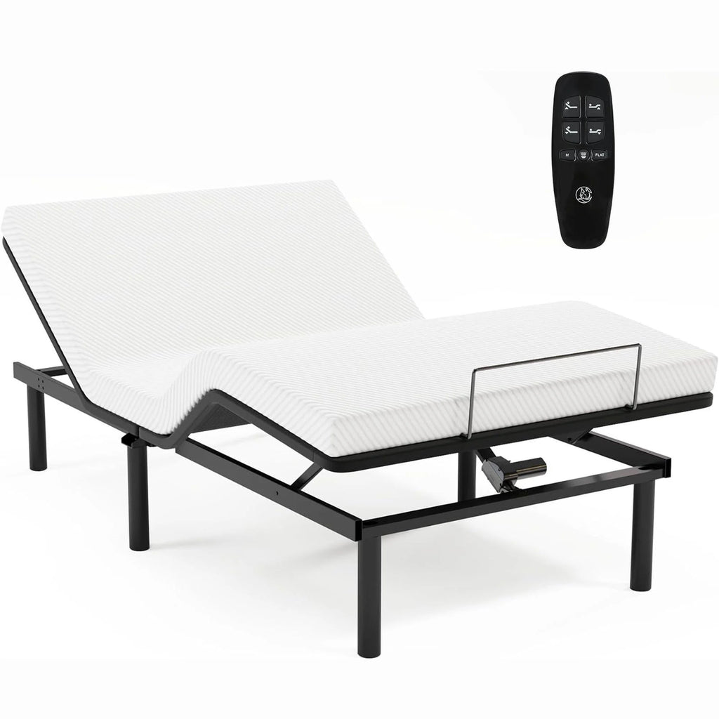 Adjustable Twin Size Ergonomic Bed Frame with Remote H7537