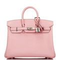 Birkin 25 Rose Sakura Palladium Hardware Q46315