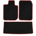 Black with Red Edging Carpet Car Mats Q150