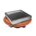 Satin Stainless Steel Shower Drain Kit with Cast Iron Body P672