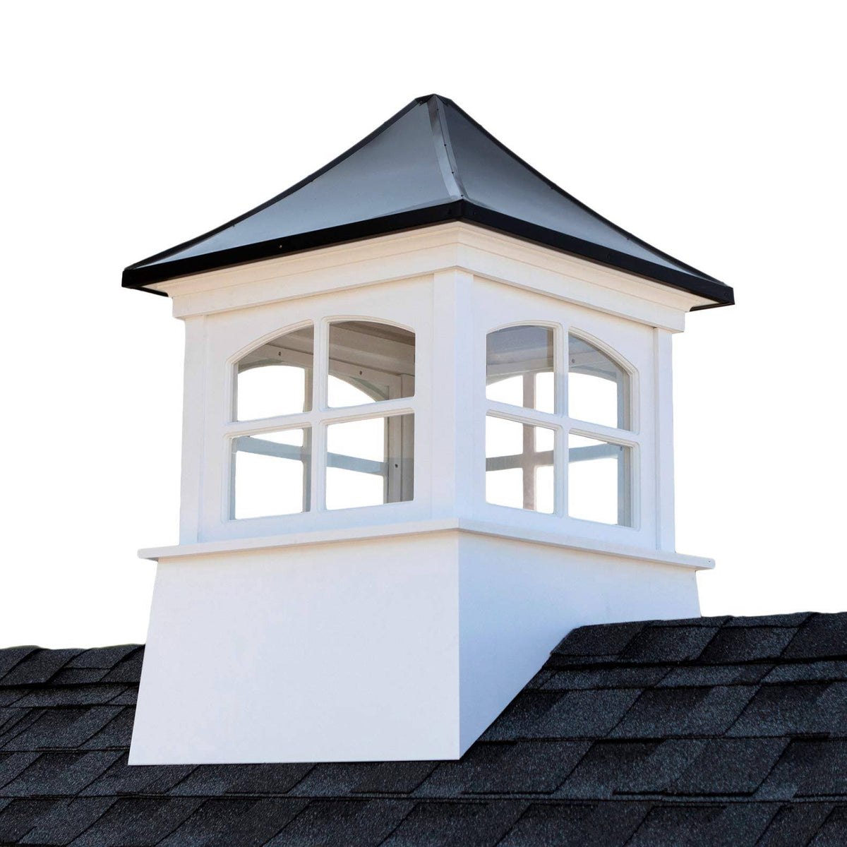 Vinyl Cupola with Black Aluminum Roof 18" x 27" K156082