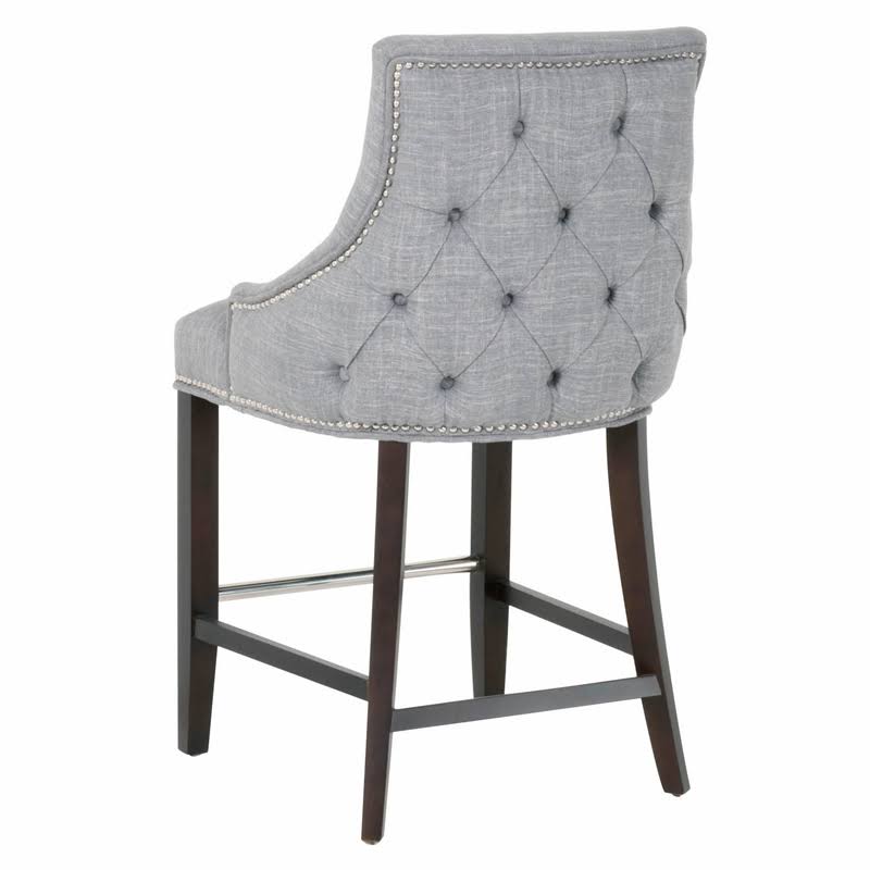 26x22 Counter Stool in Smoke Gray and Espresso Q366688