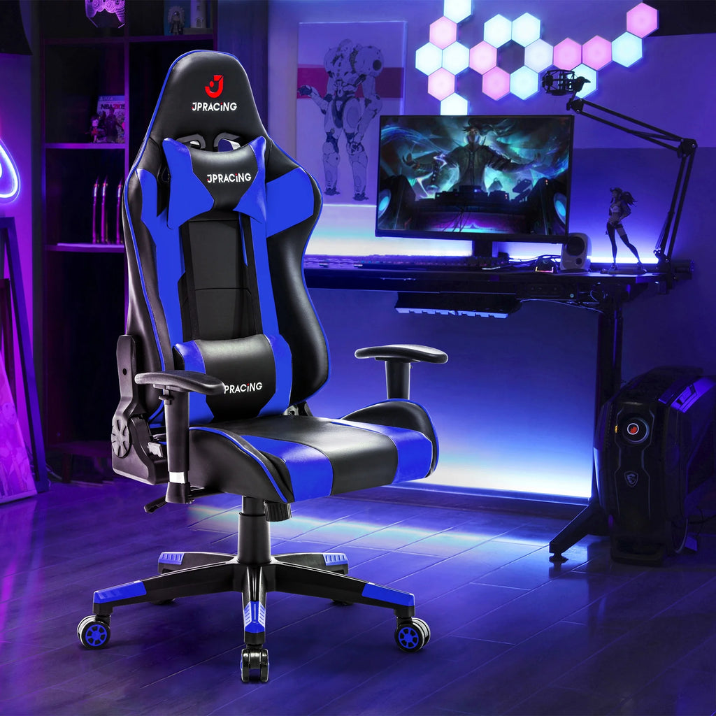 Blue PU Leather Gaming Chair F878021
