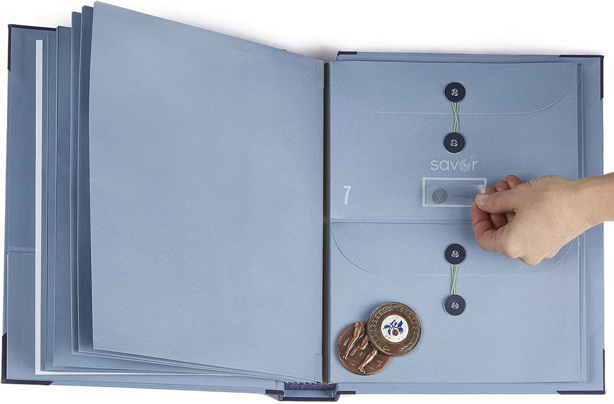 Blue Expanding File Folder Organizer Pack of 2 N976182