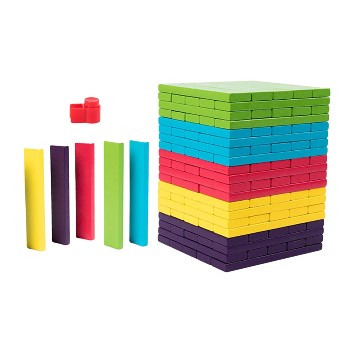 100 Pieces Wooden Blocks Stacking Game Building Kits Board Games K787