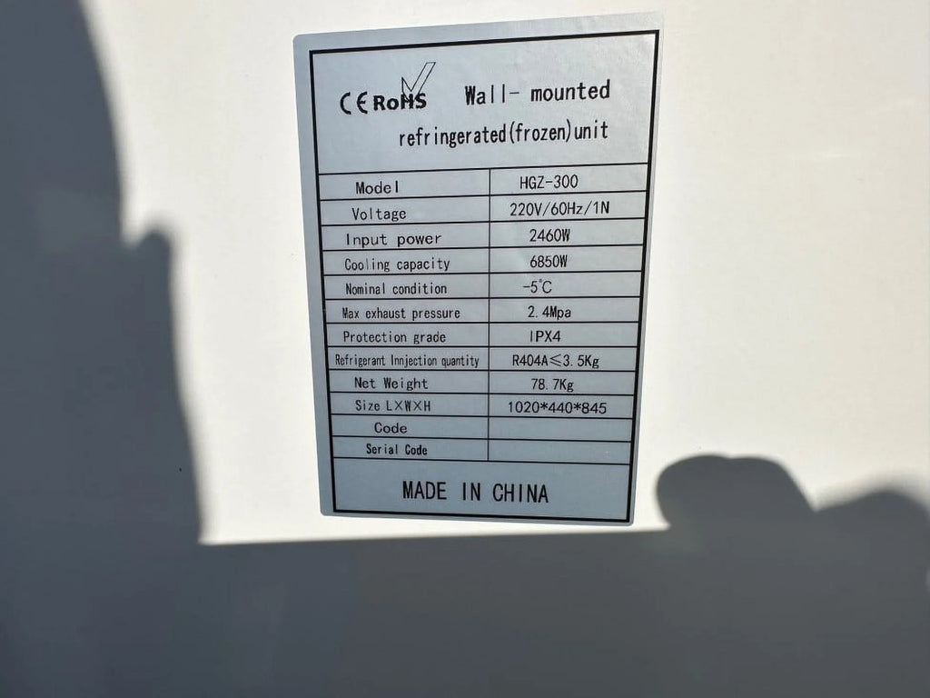 Wall-mounted Commercial Freezer Condensing Refrigerated Unit F902171