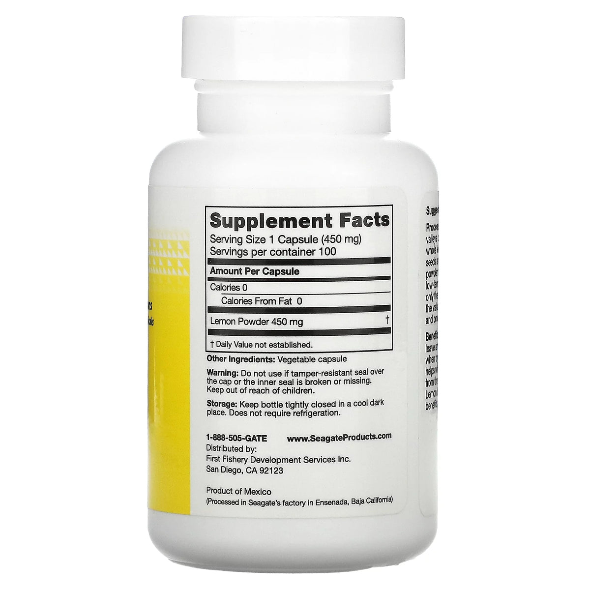 Lemon 450 mg 100 Capsules N79244