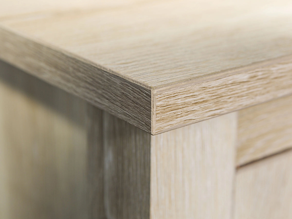 White Oak Fireplace TV Stand D7378